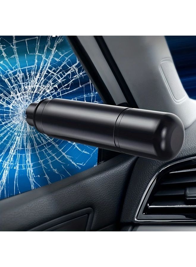 Black Safety Hammer Car Emergency Escape Tool Window Breaker Compact - Image 3